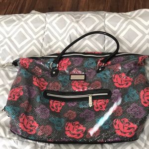 Betsy Johnson Sequin Rose Duffel